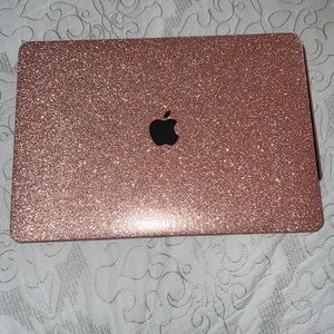 Used- pink sparkly glitter cover for MacBook Pro